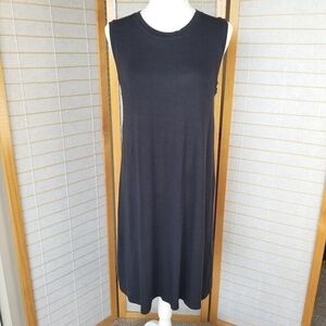 DAILY RITUAL Dress Navy Blue Sleeveless Stretch Knit Tank Dress A-Line Medium